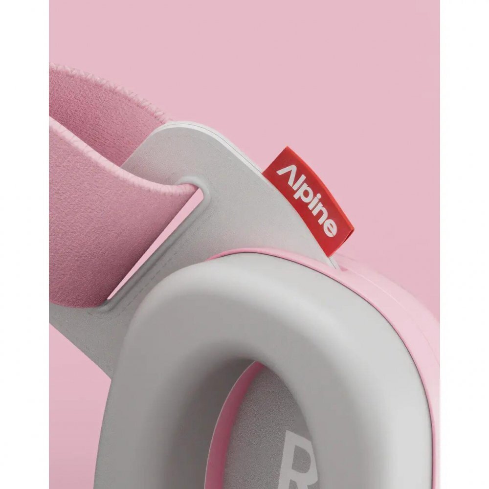 ALPINE Casti antifonice pentru bebelusi si copii pana la 4 ani ofera protectie auditiva Muffy Baby Rose Pink ALP29642