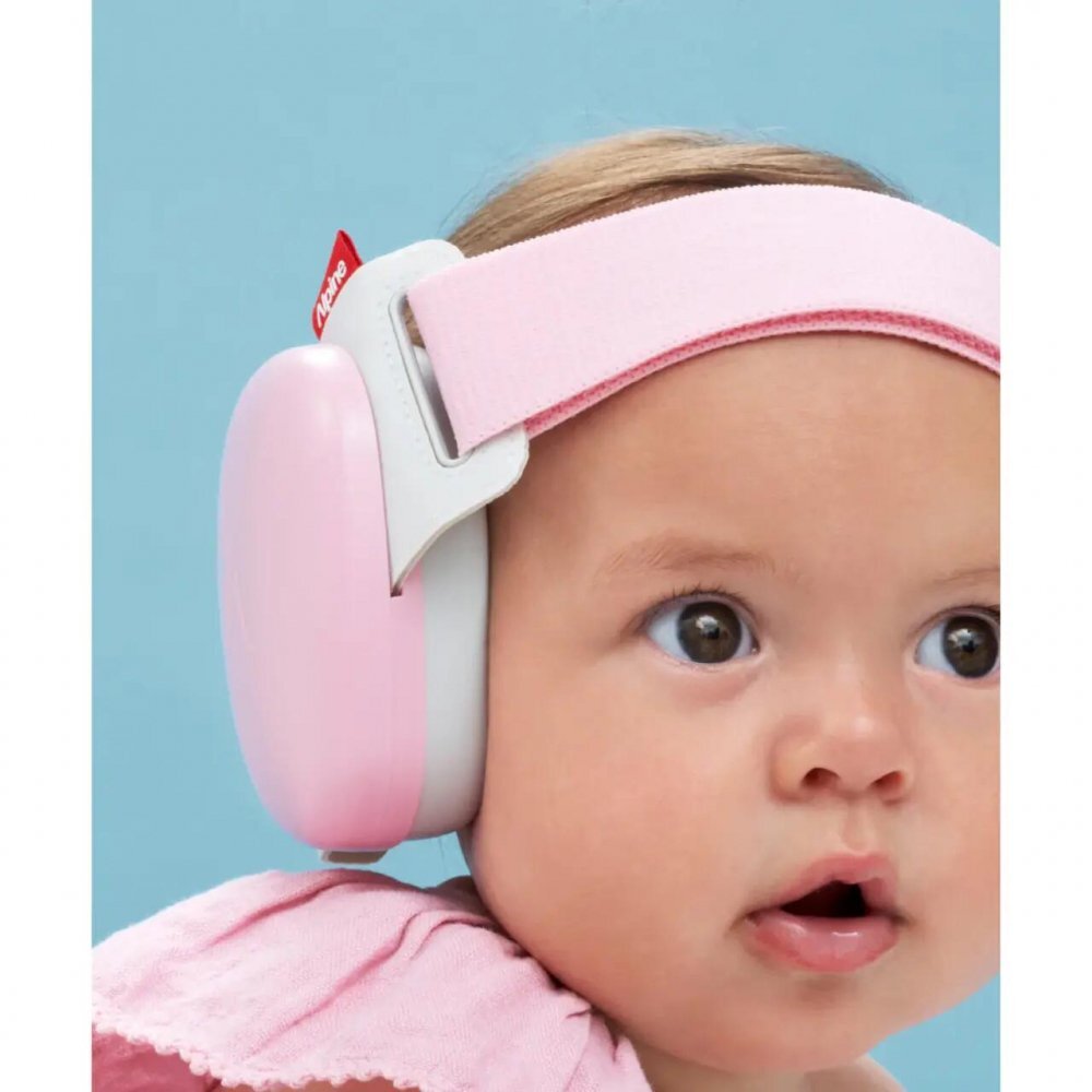 ALPINE Casti antifonice pentru bebelusi si copii pana la 4 ani ofera protectie auditiva Muffy Baby Rose Pink ALP29642