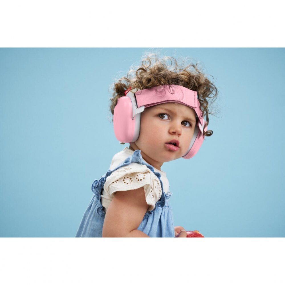 ALPINE Casti antifonice pentru bebelusi si copii pana la 4 ani ofera protectie auditiva Muffy Baby Rose Pink ALP29642