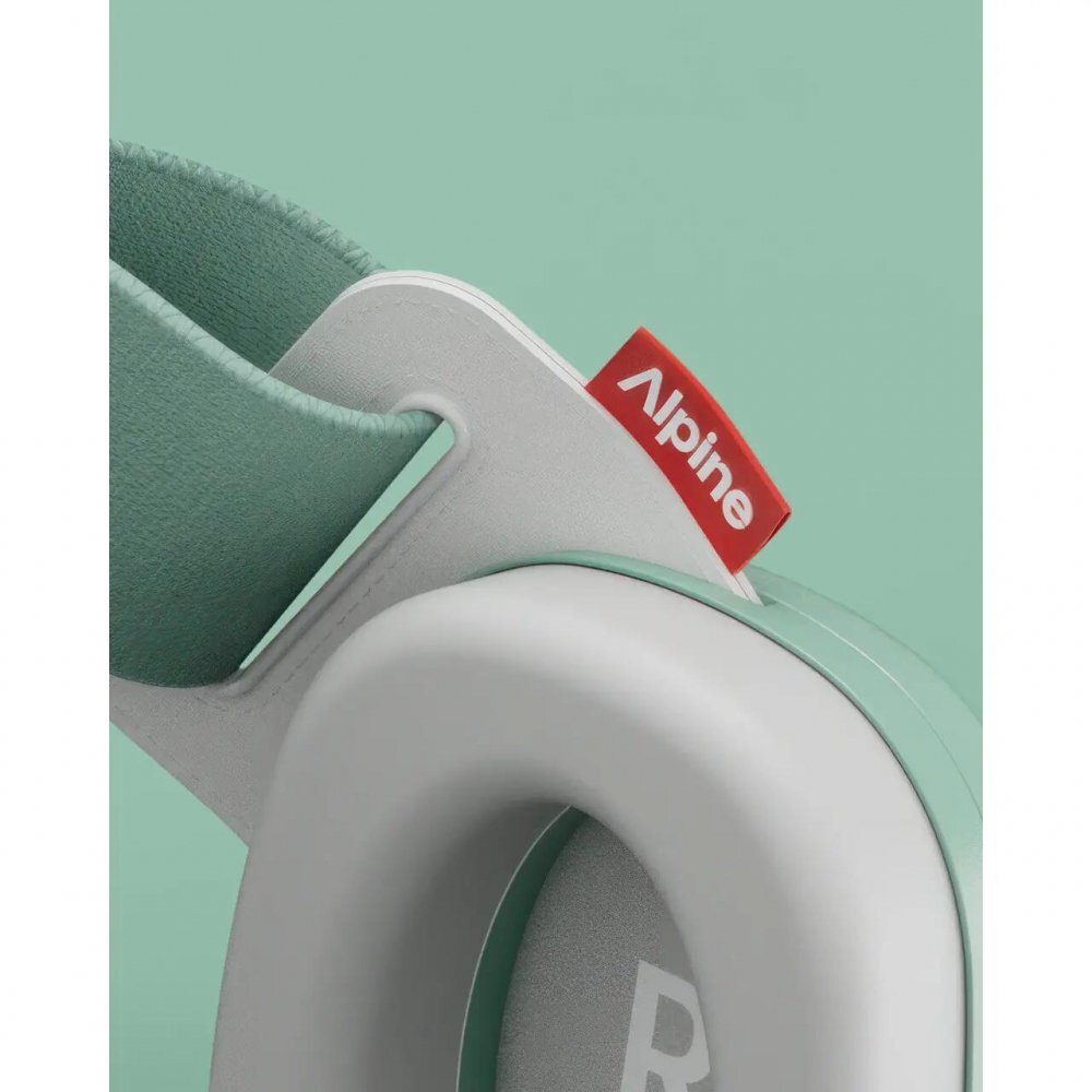 ALPINE Casti antifonice pentru bebelusi si copii pana la 4 ani ofera protectie auditiva Muffy Baby Sage Green ALP29734