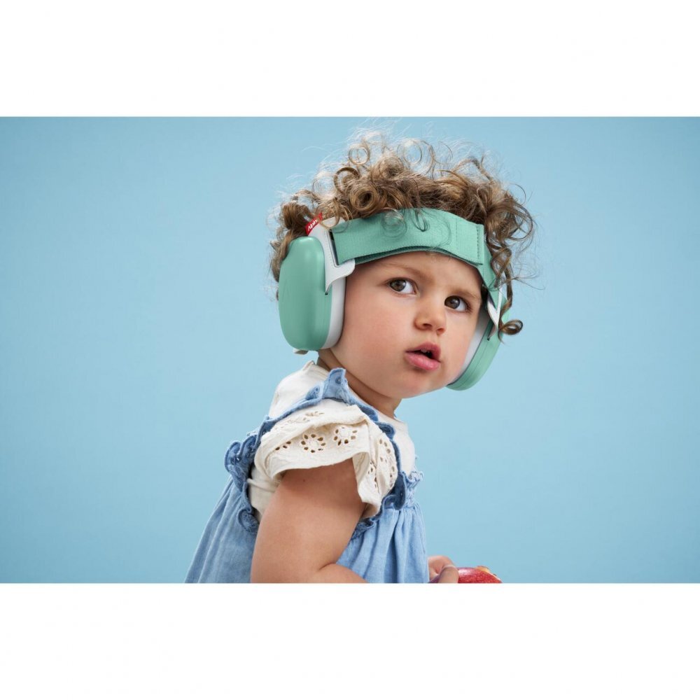 ALPINE Casti antifonice pentru bebelusi si copii pana la 4 ani ofera protectie auditiva Muffy Baby Sage Green ALP29734