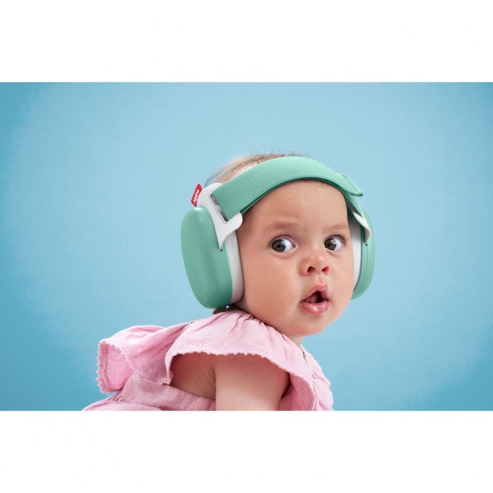 ALPINE Casti antifonice pentru bebelusi si copii pana la 4 ani ofera protectie auditiva Muffy Baby Sage Green ALP29734