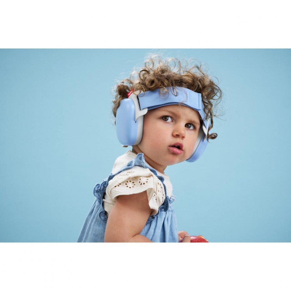 ALPINE Casti antifonice pentru bebelusi si copii pana la 4 ani ofera protectie auditiva Muffy Baby Sky Blue ALP29673