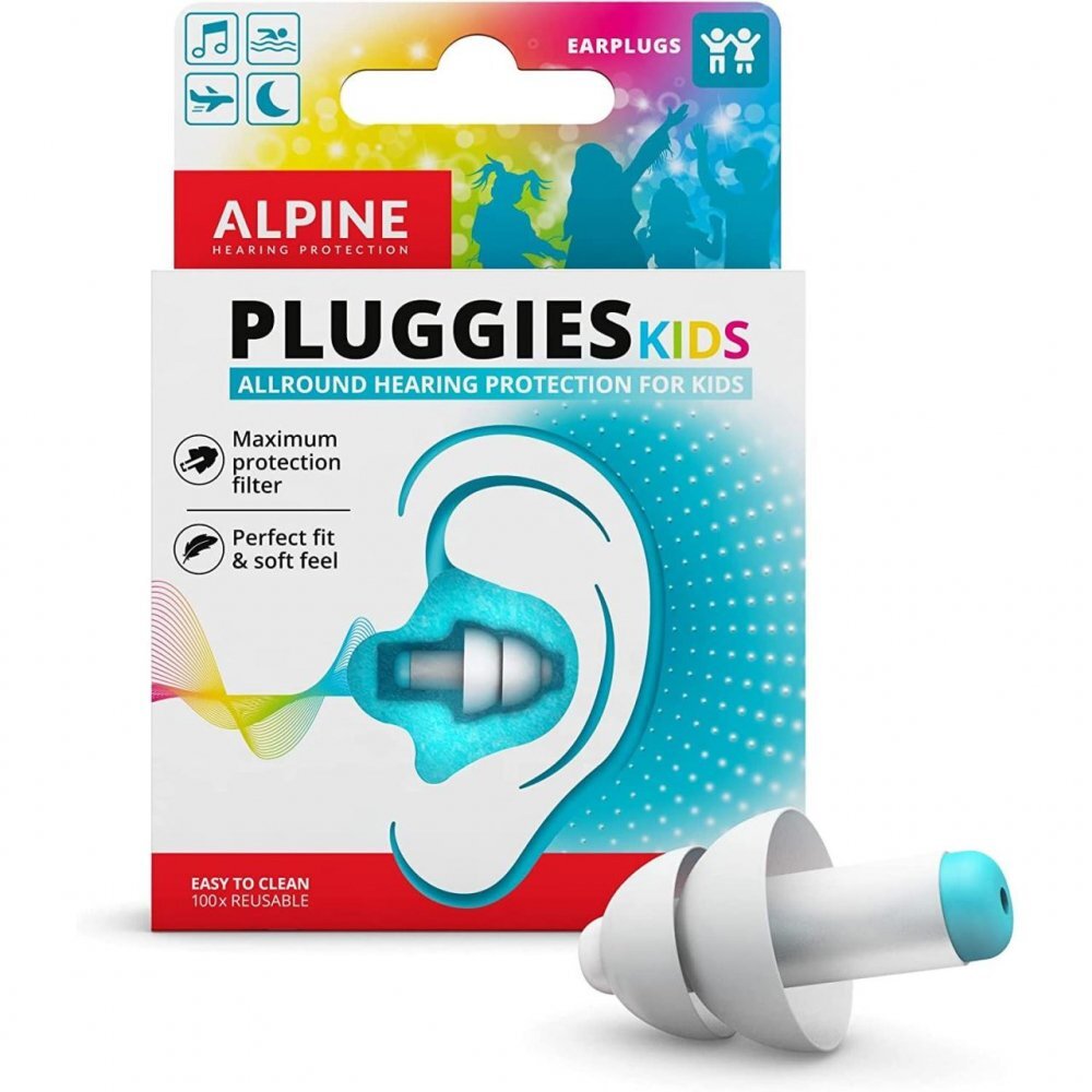 ALPINE Dopuri de urechi antifonice reutilizabile pentru copii transparente