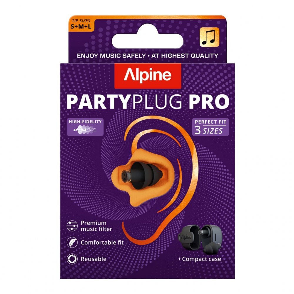 ALPINE Dopuri de urechi cu filtru muzical 3 dimensiuni incluse (SML) protectie zgomote SNR 21dB reutilizabile