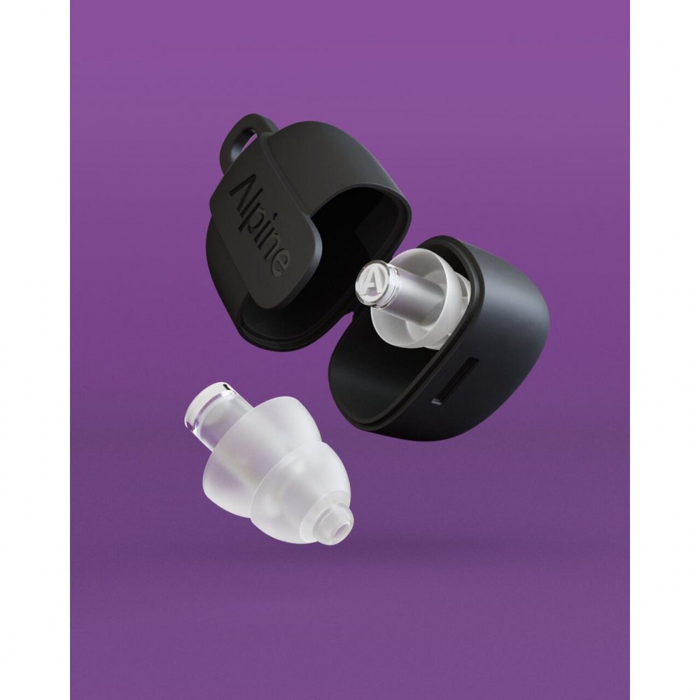 ALPINE Dopuri de urechi cu filtru muzical profesional pentru festivaluri si concerte 3 dimensiuni incluse (SML) protectie zgomote SNR 21dB reutilizabile