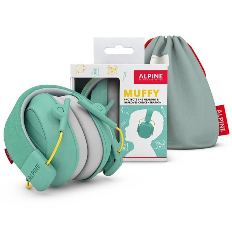 Alpine Muffy Casti antifonice Kids pliabile pentru copii 5-16 ani SNR 25 verde menta ALP26498