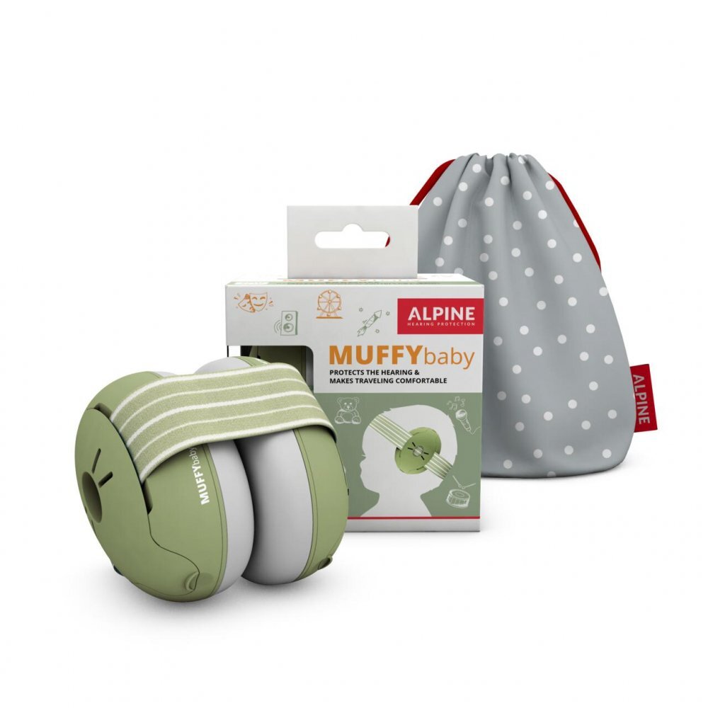 Alpine Muffy Casti antifonice pentru bebelusi Baby Green ALP27464