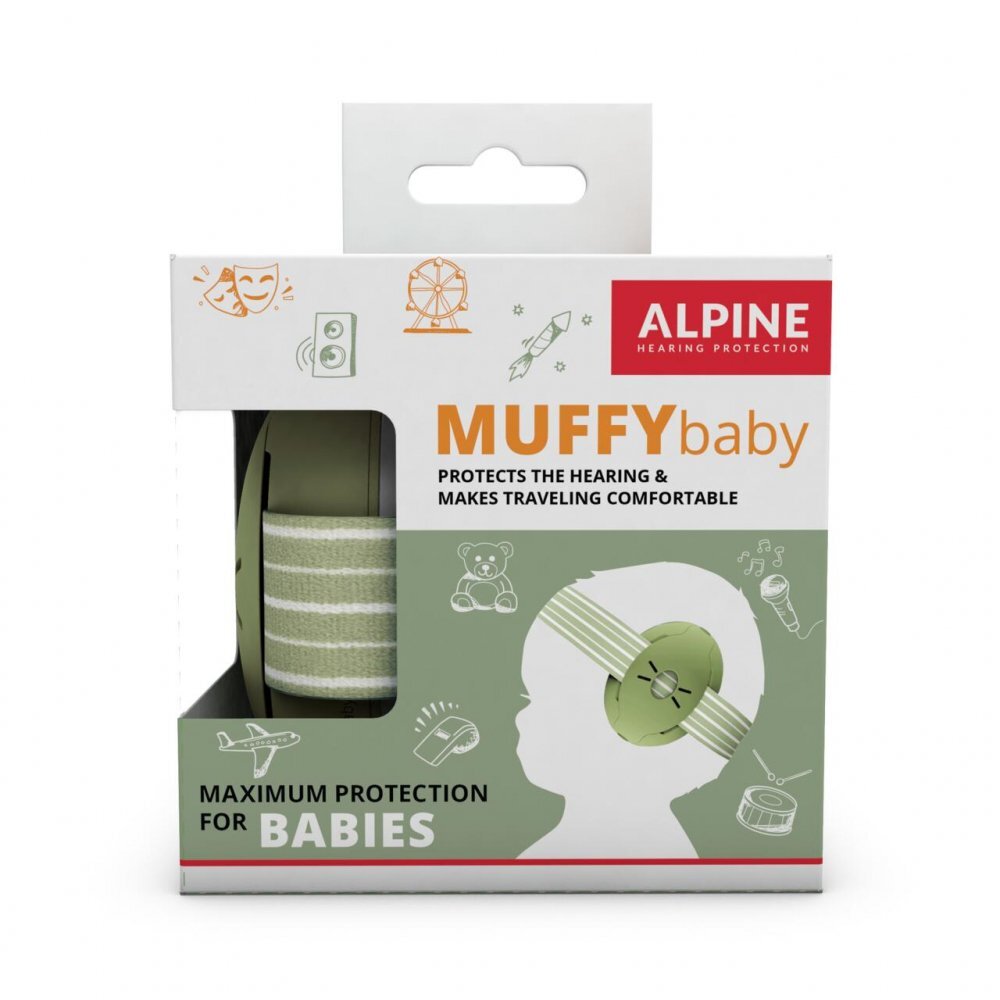 Alpine Muffy Casti antifonice pentru bebelusi Baby Green ALP27464