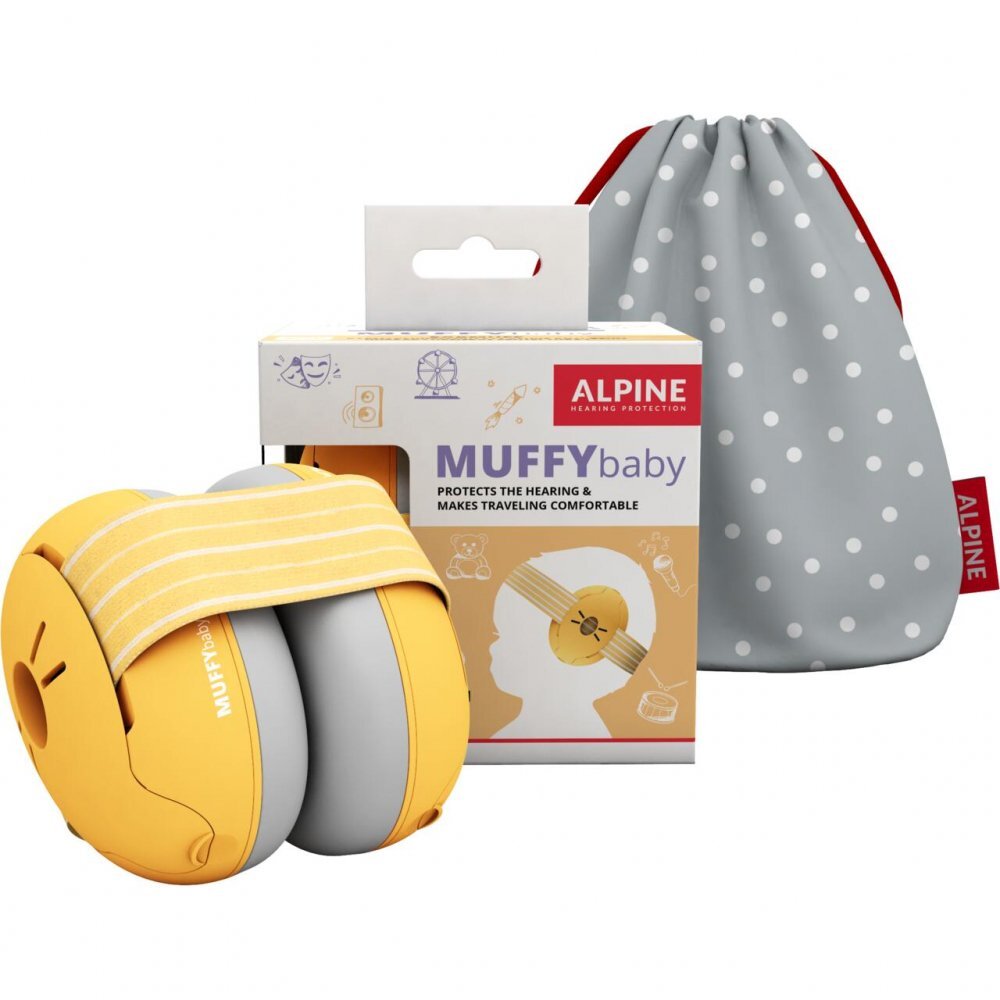 Alpine Muffy Casti antifonice pentru bebelusi Baby Yellow ALP27495