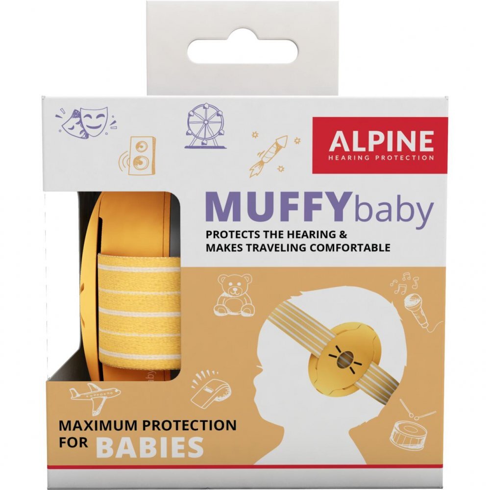 Alpine Muffy Casti antifonice pentru bebelusi Baby Yellow ALP27495