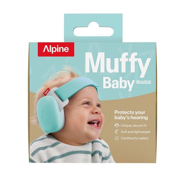 Alpine Muffy Casti antifonice pentru bebelusi si copii pana la 4 ani ofera protectie auditiva SNR 24 Fresh Aqua