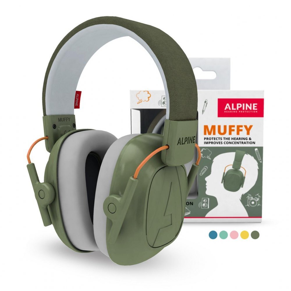 Alpine Muffy Casti antifonice pliabile Kids 5-16 ani Green ALP26511