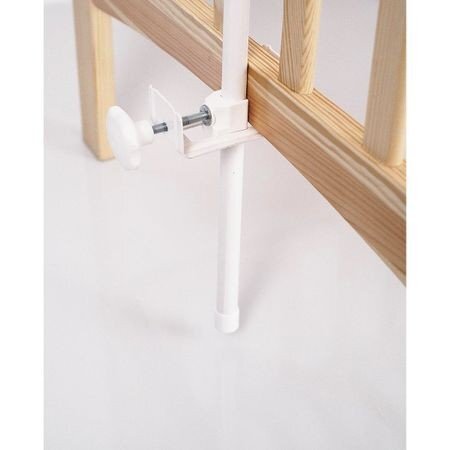 AMY Baldachin din tul pentru patut bebe Airy Beige 160 x 600 cm suport prindere inclus