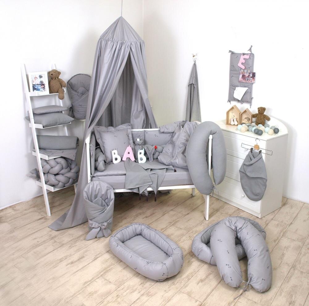 AMY Baldachin suspendat multifunctional pentru copii Pure Grey bumbac 250x320 cm