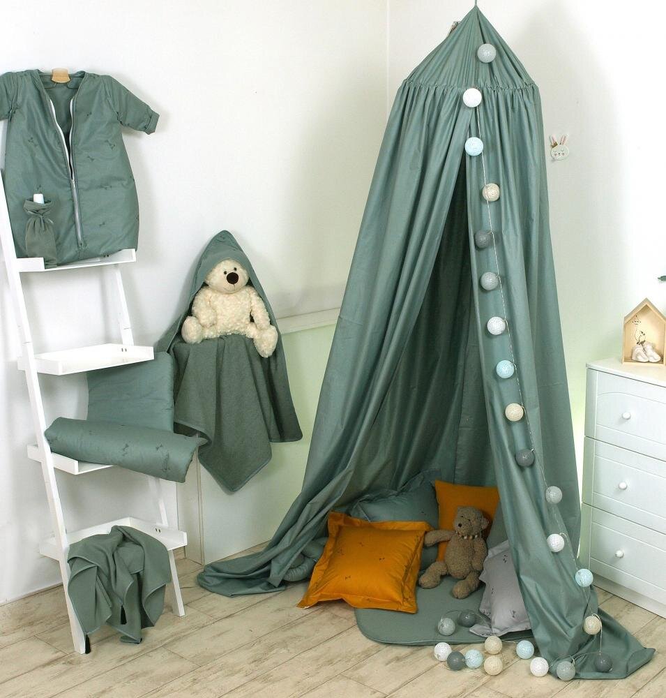 AMY Baldachin suspendat multifunctional pentru copii Pure Salvia bumbac 250x320 cm
