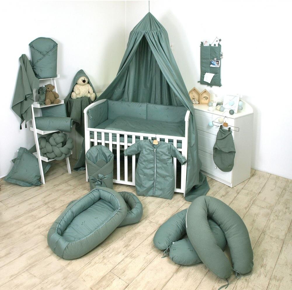 AMY Baldachin suspendat multifunctional pentru copii Pure Salvia bumbac 250x320 cm