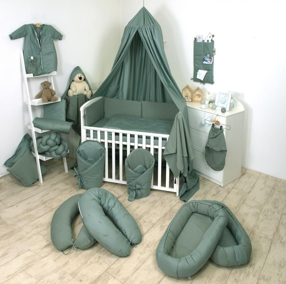 AMY Baldachin suspendat multifunctional pentru copii Pure Salvia bumbac 250x320 cm