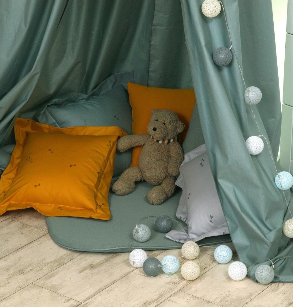 AMY Baldachin suspendat multifunctional pentru copii Pure Salvia bumbac 250x320 cm