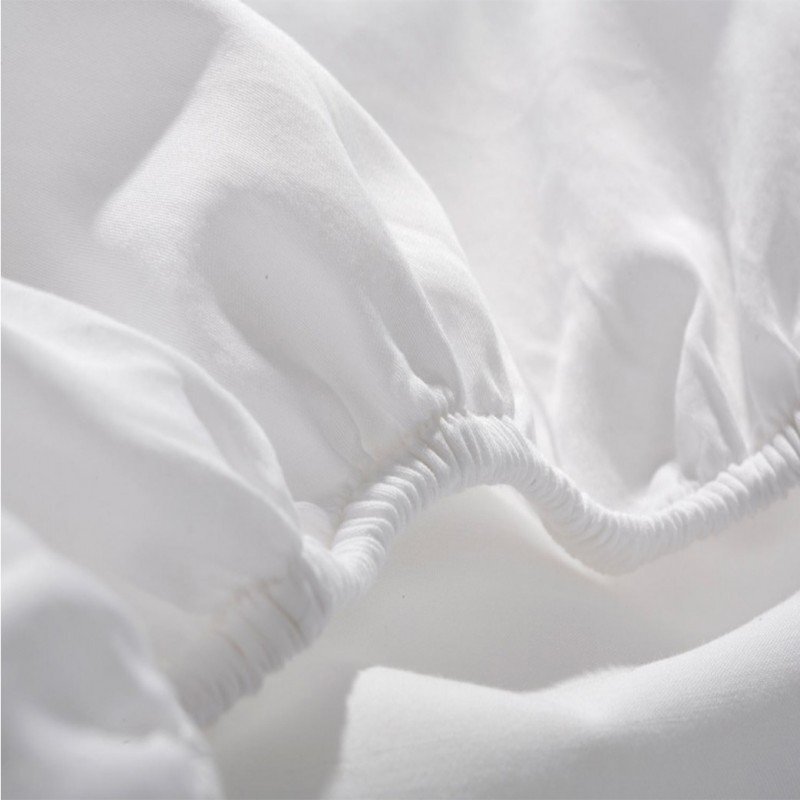 AMY Cearsaf din bumbac jersey cu elastic pe contur 140x70 cm alb