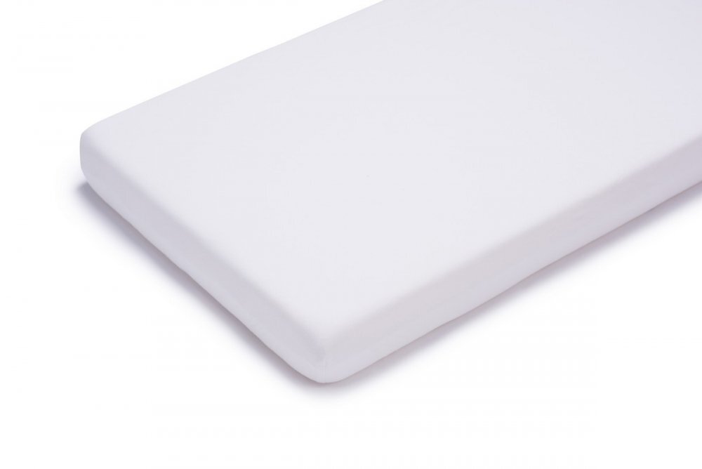AMY Cearsaf din bumbac jersey cu elastic pe contur 140x70 cm alb