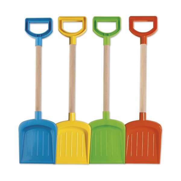 Androni Giocattoli Lopata mare 52 cm cu coada din lemn pentru joaca in nisip