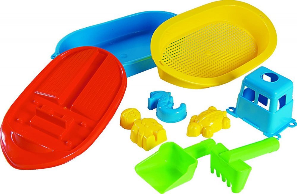 Androni Giocattoli Set de vacanta barca si accesorii pentru nisip