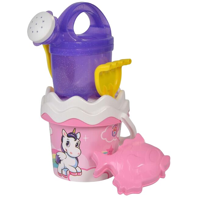 Androni Giocattoli Set jucarii pentru apa si nisip cu galetusa Unicorn