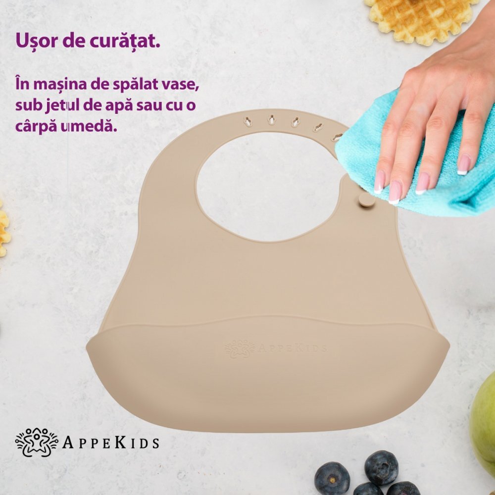 APPEKIDS Baveta din silicon Bubble Beige