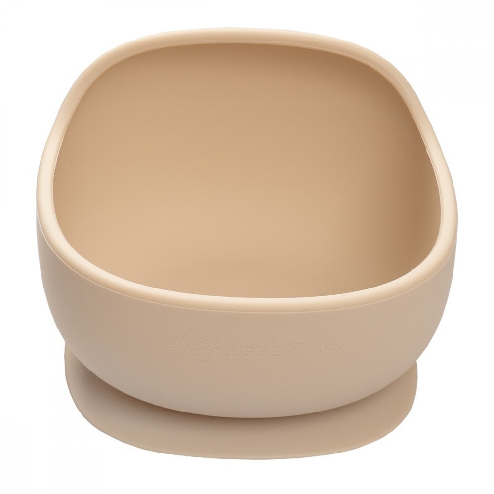 APPEKIDS Bol din silicon cu ventuza Classic Bubble Beige