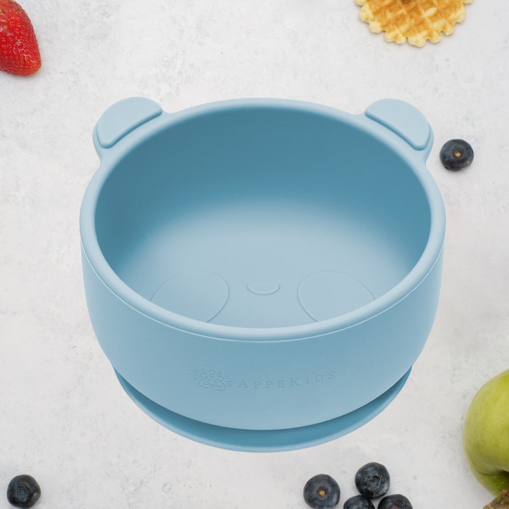 APPEKIDS Bol din silicon cu ventuza The Little Bear Aqua Blue