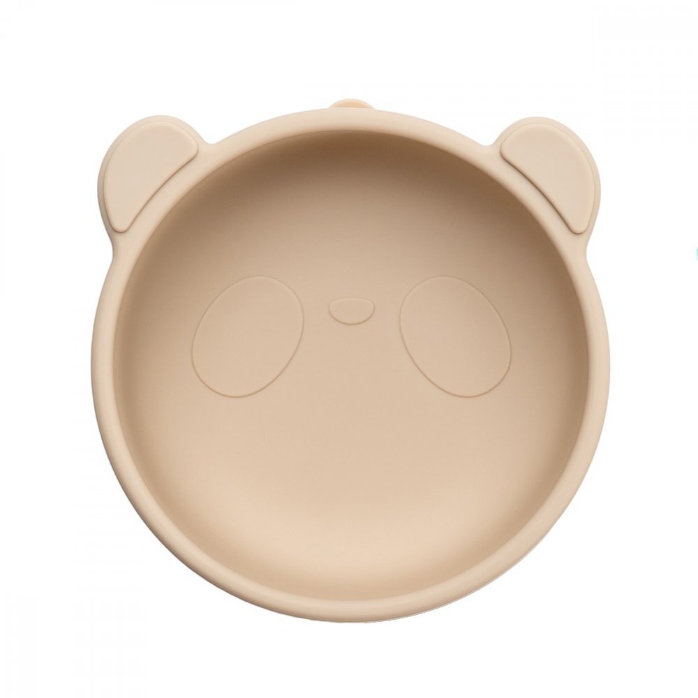 APPEKIDS Bol din silicon cu ventuza The Little Bear Bubble Beige