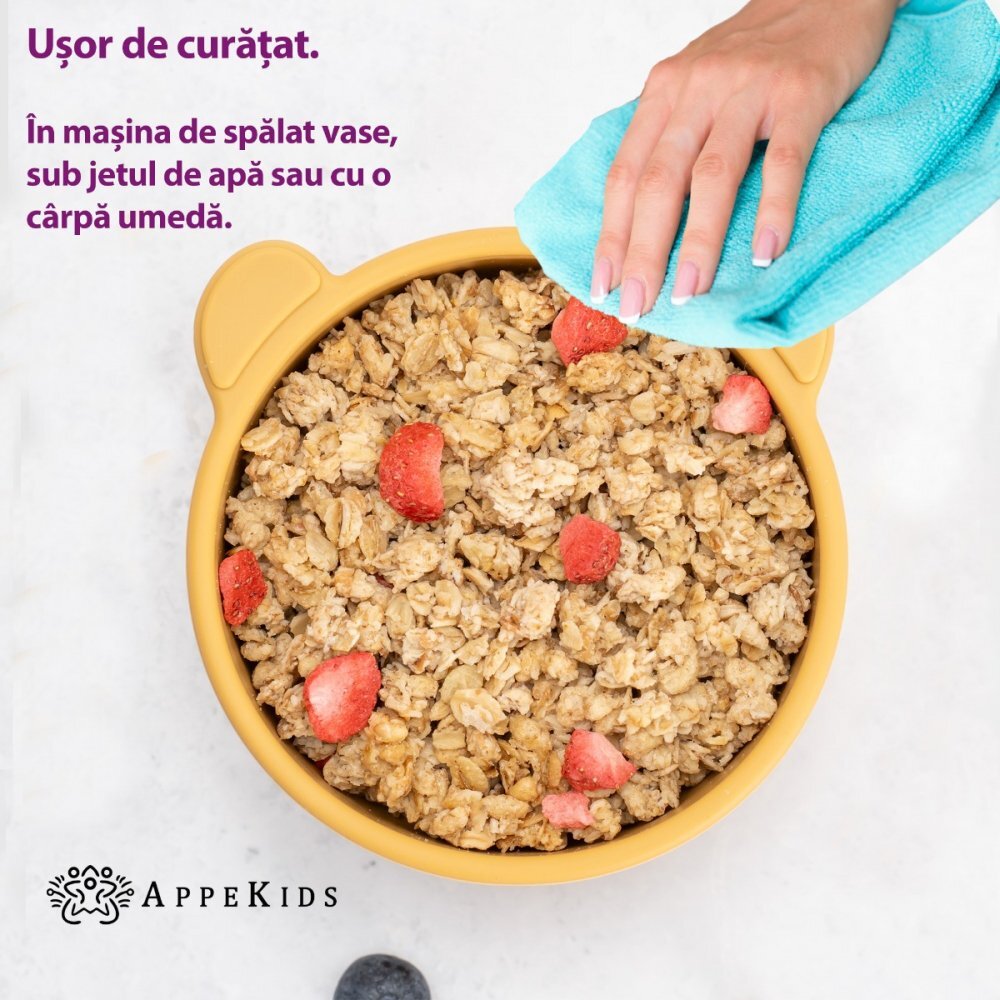 APPEKIDS Bol din silicon cu ventuza The Little Bear Honey