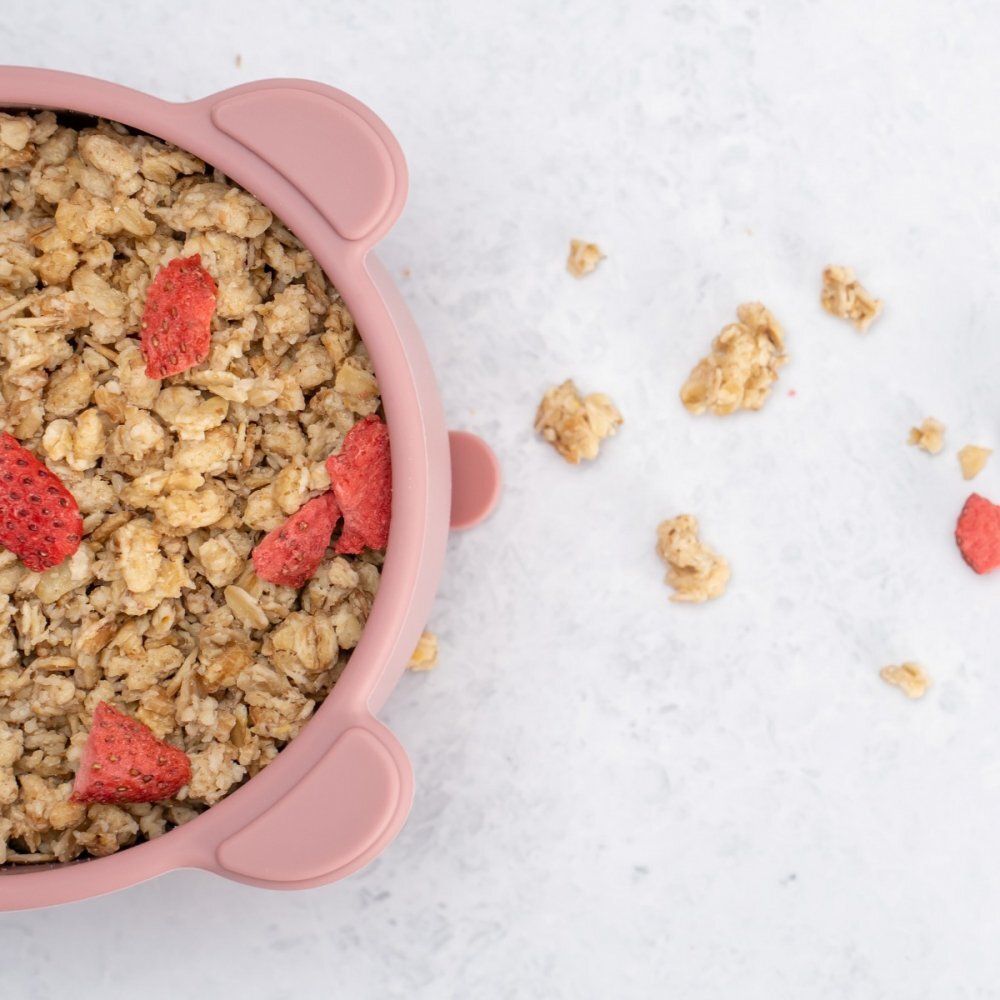 APPEKIDS Bol din silicon cu ventuza The Little Bear Old Rose