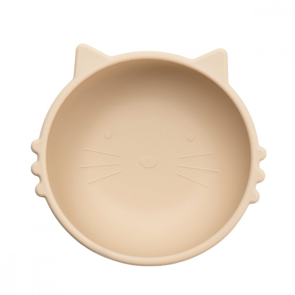 APPEKIDS Bol din silicon Kitty I Bubble Beige