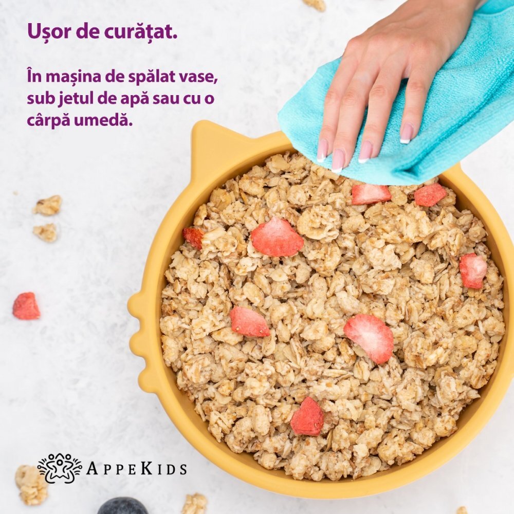 APPEKIDS Bol din silicon Kitty I Honey