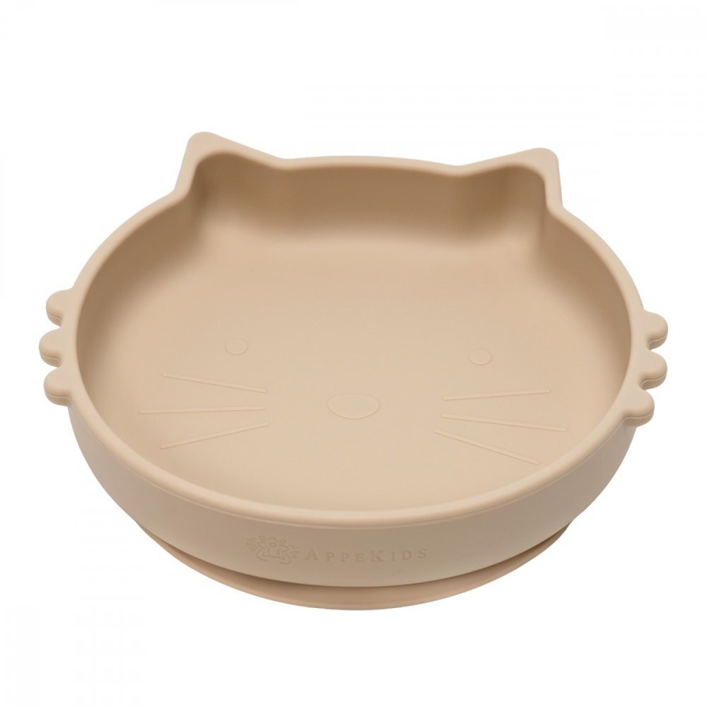 APPEKIDS Bol din silicon Kitty II Bubble Beige