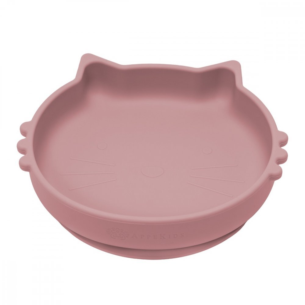 APPEKIDS Bol din silicon Kitty II Old Rose