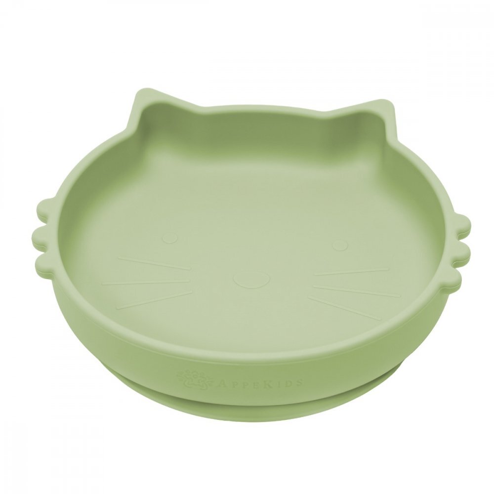 APPEKIDS Bol din silicon Kitty II Raw Green