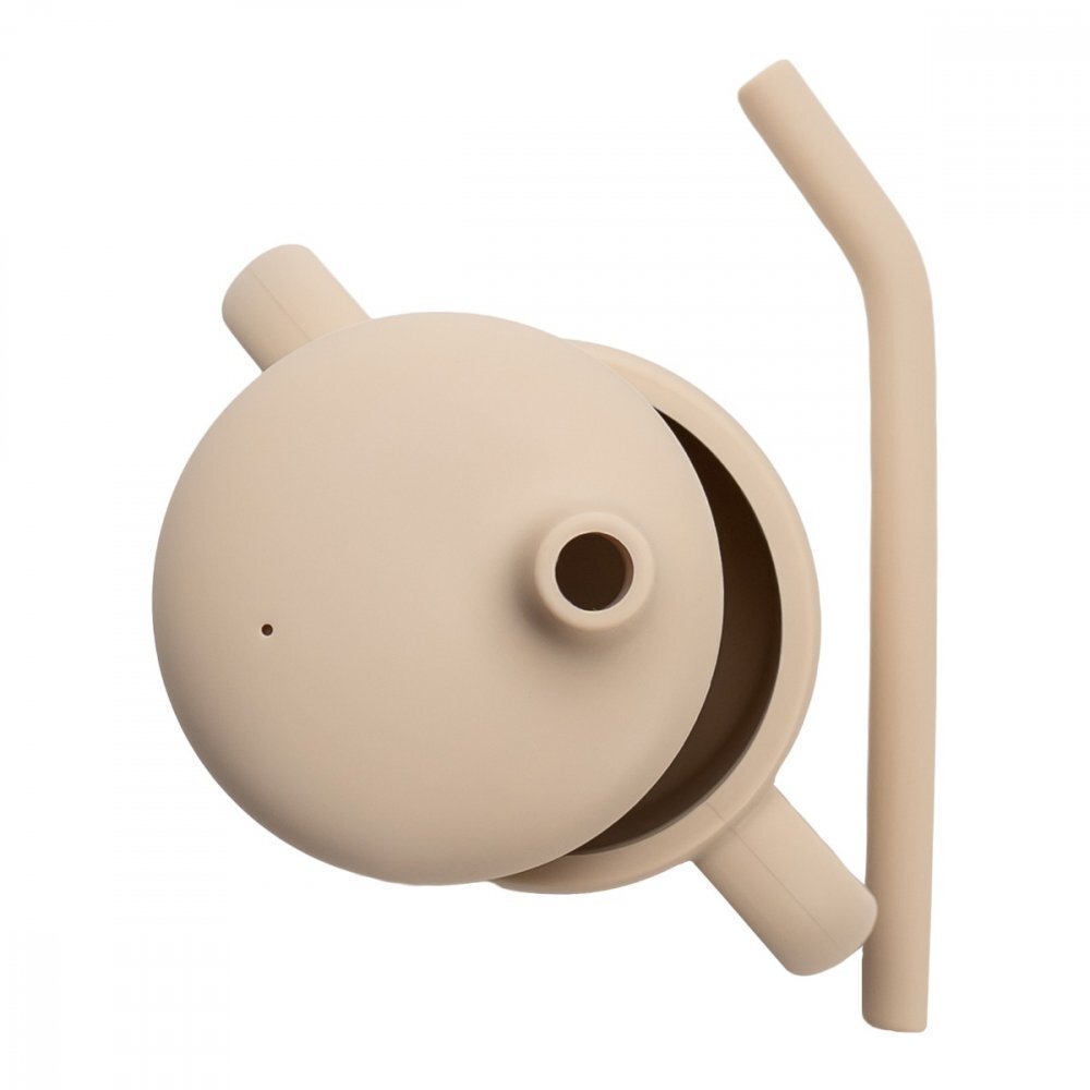 APPEKIDS Cana din silicon cu pai Bubble Beige