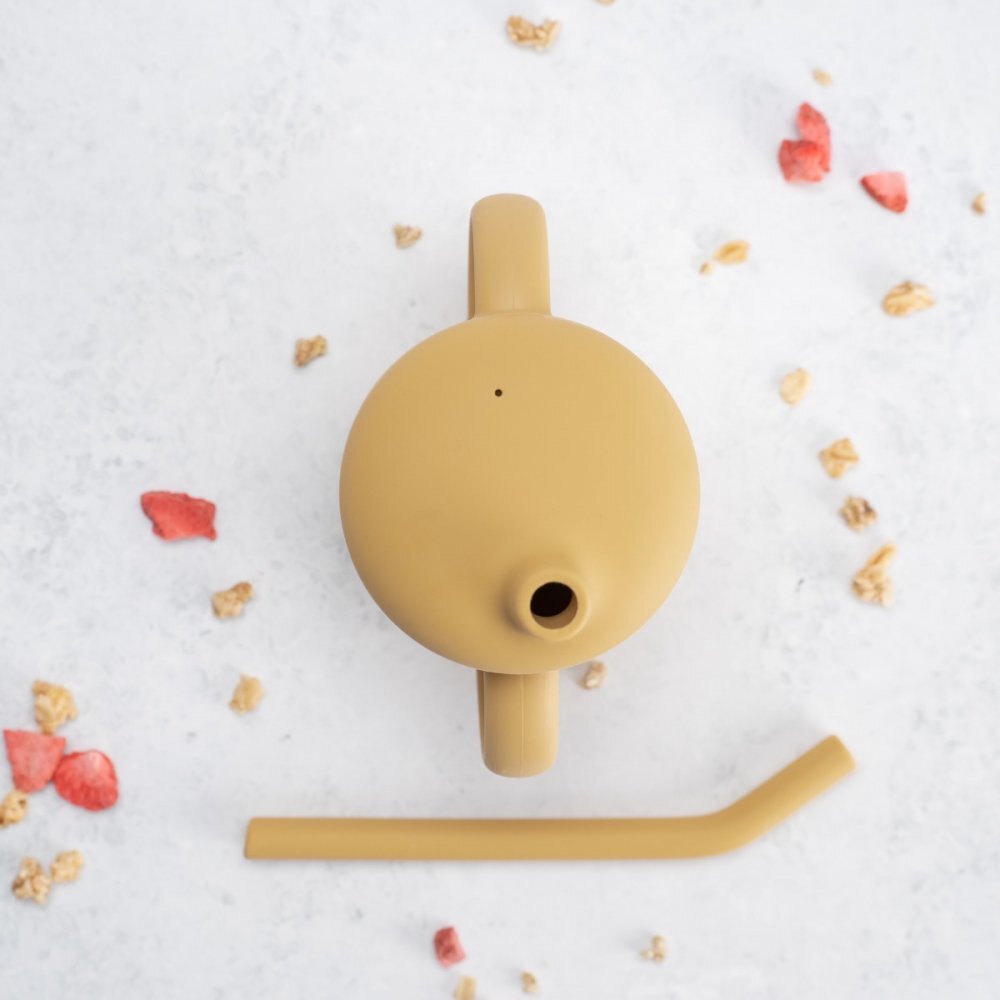 APPEKIDS Cana din silicon cu pai Honey
