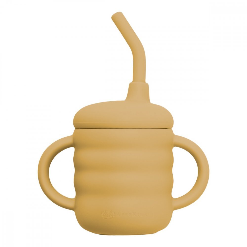 APPEKIDS Cana din silicon cu pai Honey