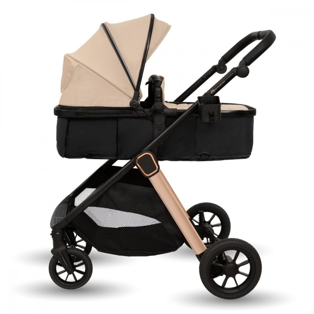 APPEKIDS Carucior transformabil 2 in 1 pentru copii Elite Sand cu suspensii sezut reversibil accesorii greutate suportata 22 kg
