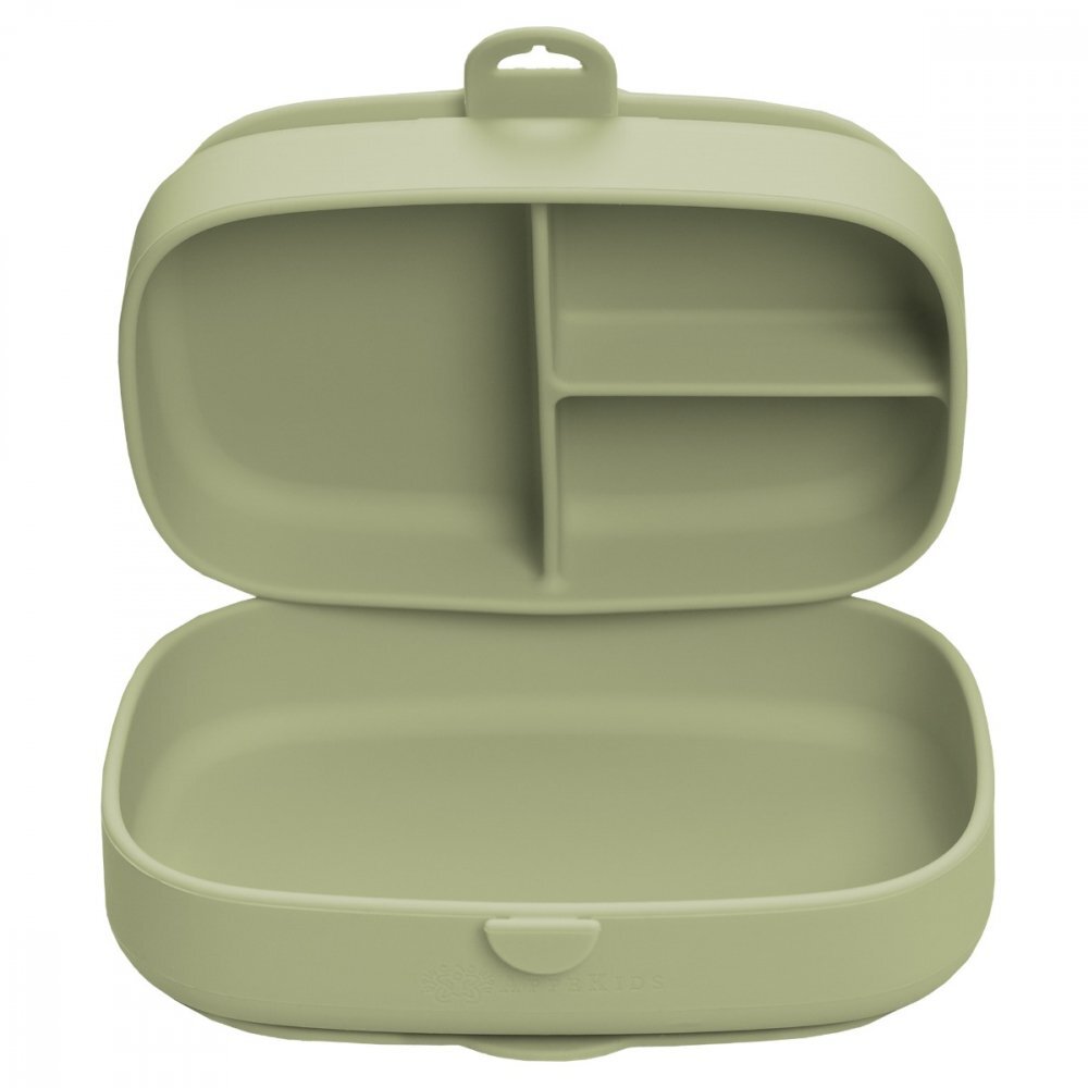 APPEKIDS Caserola compartimentata din silicon cu ventuza Magic Box Raw Green