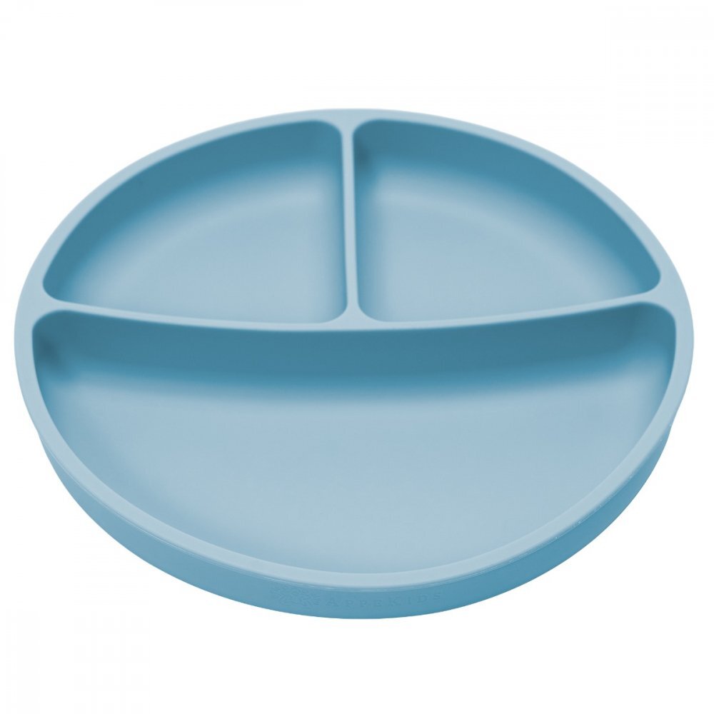 APPEKIDS Farfurie compartimentata din silicon cu ventuza Aqua Blue