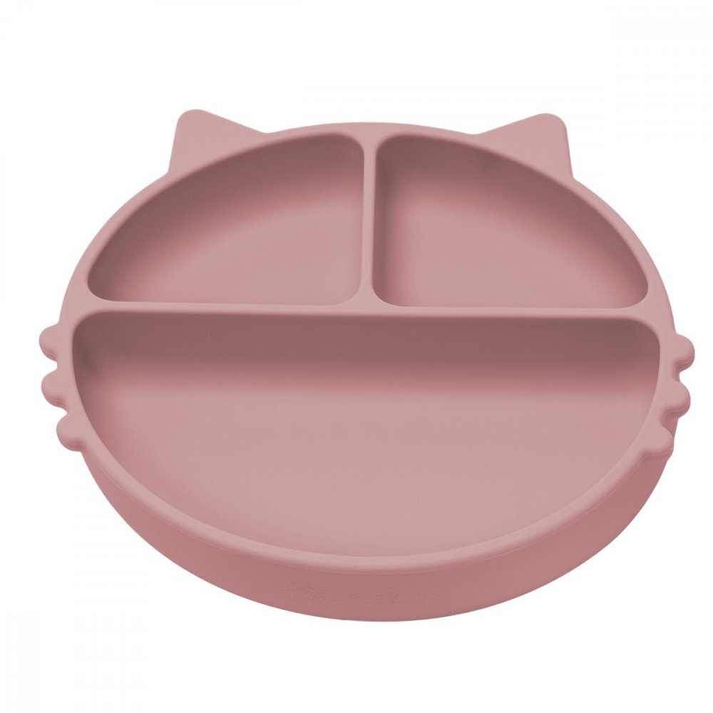APPEKIDS Farfurie compartimentata din silicon cu ventuza Kitty Old Rose