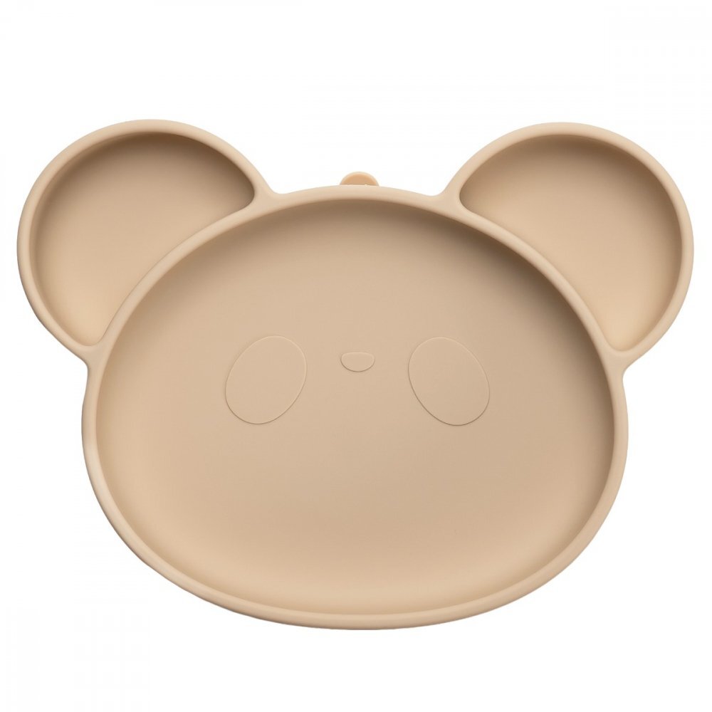 APPEKIDS Farfurie din silicon cu ventuza Panda Bubble Beige