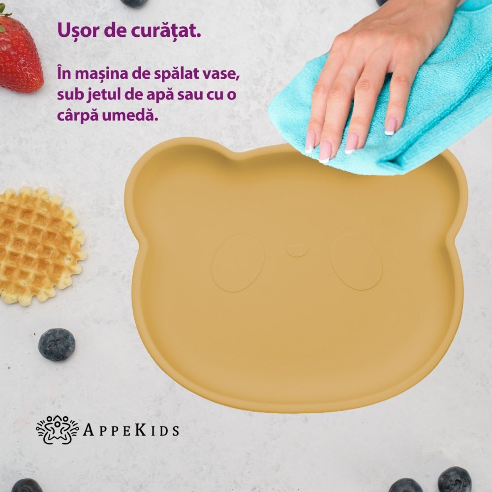 APPEKIDS Farfurie din silicon cu ventuza The Little Bear Honey