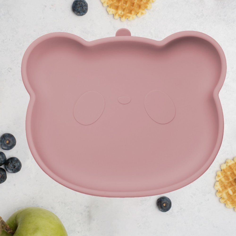 APPEKIDS Farfurie din silicon cu ventuza The Little Bear Old Rose