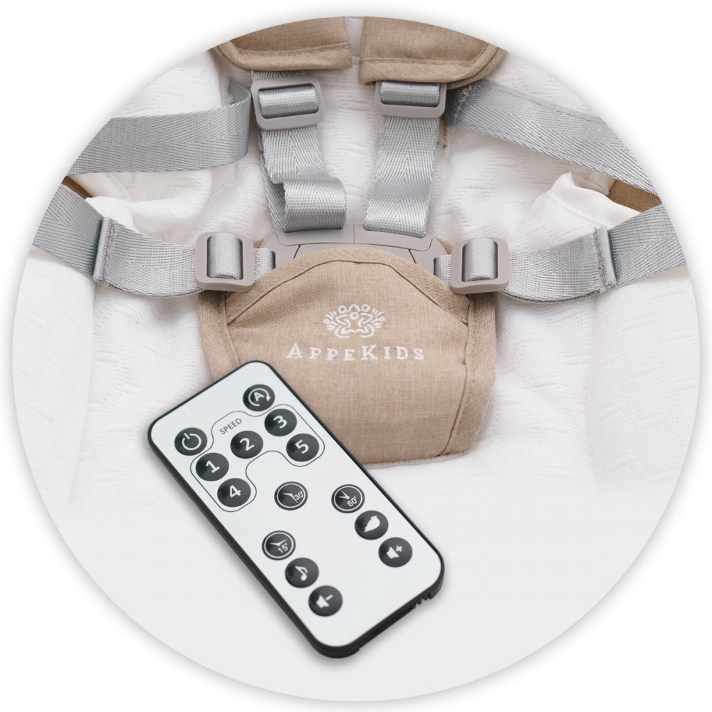 APPEKIDS Leagan electric multifunctional pentru bebelusi I-Size Bubble Beige
